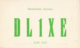 CK19. QSL Card. Radio Card. DL1XE - Bremerhaven, Germany. 1963 - Radio