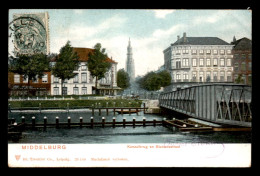 PAYS-BAS - MIDDELBURG - KANSALBRUG EN STATIONSSTRAAT - CARTE COLORISEE - Middelburg