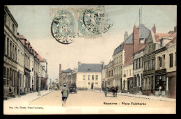 62 - BAPAUME - PLACE FAIDHERBE - CARTE COLORISEE - Bapaume