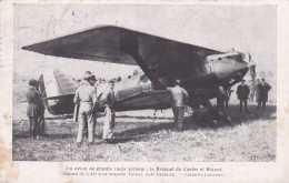 Avion-1929-Un Avion Grands Raids Aériens :  Bréguet De Costes Et Rignot (animée)-carte Pub  Librairie LAROUSSE ..cachet - 1919-1938: Entre Guerres