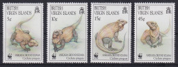 British Virgin Islands 1994 WWF Echsen Leguan Mi.-Nr. 814-817 Postfrisch ** - British Virgin Islands