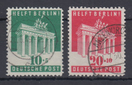 Bizone 1948 Berlin-Hilfe Brandenburger Tor Mi.-Nr. 101-102 Satz Kpl. Gestempelt - Gebraucht