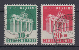 Bizone 1948 Berlin-Hilfe Brandenburger Tor Mi.-Nr. 101-102 Satz Kpl. Gestempelt - Afgestempeld