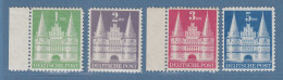 Bizone 1948 Bautenserie Holstentor Lübeck Markwerte Mi.-Nr. 97-100 Postfrisch ** - Neufs