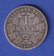 Deutsches Kaiserreich Silber-Kursmünze 1 Mark 1878 A S - Autres & Non Classés