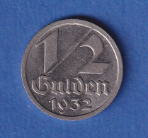 Danzig Kursmünze 1/2 Gulden 1932 Vz-stg - Autres & Non Classés