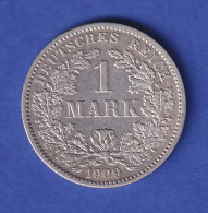 Deutsches Kaiserreich Silber-Kursmünze 1 Mark 1909 G Vz - Autres & Non Classés