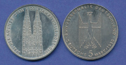 Bundesrepublik 5DM Gedenkmünze 1980, Kölner Dom - 5 Marcos