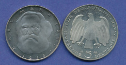 Bundesrepublik 5DM Gedenkmünze 1983, Karl Marx - 5 Marcos