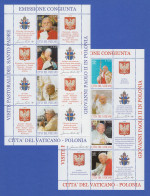 Vatikan Kleinbogen 2004 Mi.-Nr. 1474-1481 ** Polen Reisen Johannes Paul II.  - Other & Unclassified