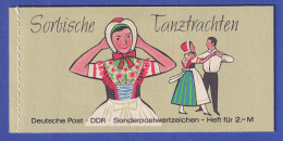 DDR 1971 Markenheftchen Sorbische Tanztrachten Mi-Nr. MH 5 II / 1b Postfrisch ** - Markenheftchen