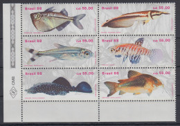 Brasilien 1988 Fische Mi-Nr 2276-2281 **   RHM # C-1608-13 - Sonstige & Ohne Zuordnung