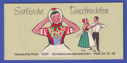 DDR 1971 Markenheftchen Sorbische Tanztrachten Mi.-Nr. MH 5 A I Postfrisch ** - Carnets