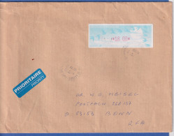 Frankreich ATM Vogelzug Automat LISA Wert 18,00 Auf Brief Von Paris N. Bonn 1998 - Otros & Sin Clasificación
