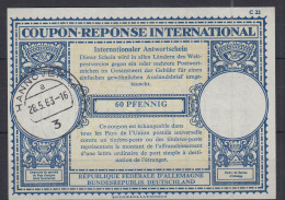 Bund Internationaler Antwortschein IAS 60 Pfennig Gestempelt HANNOVER 1963 - Altri & Non Classificati