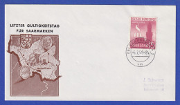 Saarland Saarmesse 1958 Mi.-Nr. 435 Auf Umschlag Mit LT-O Saarland 5.7.59 - Storia Postale