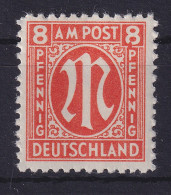 Bizone AM-Post 8 Pfg Mit Plattenfehler Mi.-Nr. 21 D PLF I Postfrisch ** - Mint