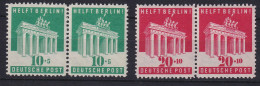 Bizone 1949 Berlin-Hilfe Mi.-Nr. 101-102 Waag. Paare Postfrisch ** - Neufs