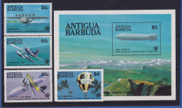 Antigua Und Barbuda 1983 Mi.-Nr. 737-740 Und Block 72 ** / MNH   Luftfahrt - Antigua And Barbuda (1981-...)