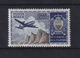 San Marino 1954 Flugpostmarke 1000 Lire Mi.-Nr. 512 Postfrisch ** - Otros & Sin Clasificación