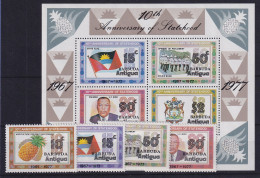 Barbuda 1978 Mi.-Nr. Satz Block 30 Postfrisch ** / MNH 10 Jahre Unabhängigkeit - Antigua And Barbuda (1981-...)
