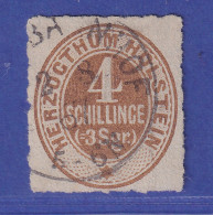 Schleswig-Holstein 4 Schillinge  Mi.-Nr. 25 Gestempelt Gepr. PFENNINGER - Schleswig-Holstein