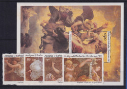 Antigua Und Barbuda 1983 Mi.-Nr. 742-745 Und Block 73 ** / MNH Weihnachten - Antigua And Barbuda (1981-...)