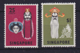 Singapur 1968 Klassische Tanzmasken Mi.-Nr. 91 Und 95 Postfrisch **  - Singapore (1959-...)