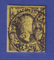 Sachsen Friedrich August II.3 Ngr Mi.-Nr. 6 Gestempelt Gepr. PFENNINGER - Saxony