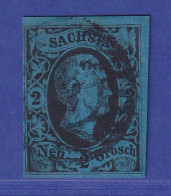 Sachsen Friedrich August II. 2 Ngr  Mi.-Nr. 7 Gestempelt Gepr. PRÖSCHOLD BPP - Saxony