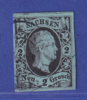 Sachsen Friedrich August II. 2 Ngr  Mi.-Nr. 5 Gestempelt  Gepr. PFENNINGER - Sachsen