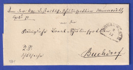 Bayern Dienstbrief Mit Halbkreis-Stempel DONAUWÖRTH 1861 - Other & Unclassified