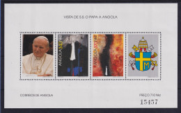 Angola 1992 Blockausgabe Papstbesuch Mi.-Nr. Block 13 Postfrisch ** - Angola