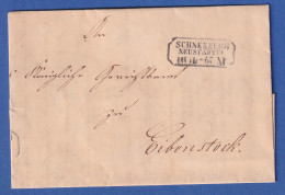 Sachsen Unfrankierter Dienstbrief Mit Achteckstempel SCHNEEBERG 1867 - Other & Unclassified