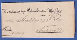 Bayern Unfrankierter Dienstbrief Mit Einkreisstempel MÜNCHEN 1877 - Sonstige & Ohne Zuordnung