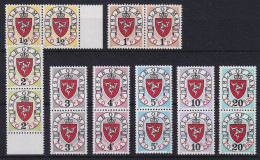 Isle Of Man 1973 Portomarken Mi.-Nr. 1 I - 8 I Senkr. Und Waag. Paare ** - Man (Insel)