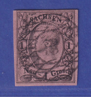 Sachsen König Johann I. 1 Ngr  Mi.-Nr. 9 II A  Gestempelt Gepr. PFENNINGER - Sachsen