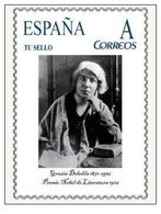 Spain 2015 - Nobel Prize 1926 - Literature - Grazia Deledda/Italy Mnh Tu Sello - Prix Nobel