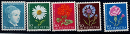 SWITZERLAND 1963 PRO  JUVENTUTE  FLOWERS MI No 786-90 MNH VF!! - Nuevos