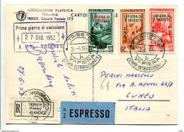 Trieste A - Fiera Di Trieste 1953 Su Cartolina Commemorativa - Neufs