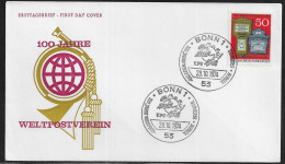 Germany. FDC Mi. 825.  Swiss And German 19th Century Mail Boxes.  FDC Cancellation On Cachet Special Envelope - 1971-1980