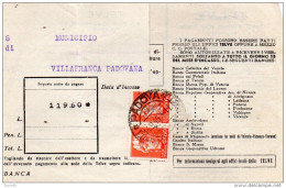 1945 RICEVUTA DI PAGAMENTO CON ANNULLO  PADOVA - Poststempel