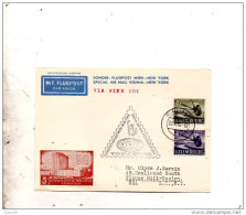 1956 LETTERA PER VIA AEREA VIENNA - NEW YORK - FDC