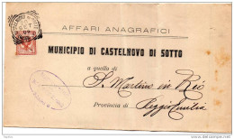 1908 LETTERA  CON ANNULLO CASTELNUOVO DI SOTTO REGGIO - Storia Postale