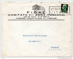 1940  LETTERA  CON ANNULLO FIRENZE CASA DEL FASCIO - Storia Postale