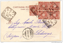 1901 CARTOLINA CON ANNULLO ASTI - Storia Postale