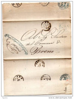 1864 LETTERA CON ANNULLO MONZA - Storia Postale