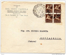 1945  LETTERA    CON ANNULLO PADOVA - Poste Aérienne