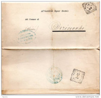 1908 LETTERA  CON ANNULLO MILANO + DIREZIONE DI SANITÀ   MILITARE - Franchise