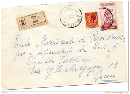 1961  LETTERA RACCOMANDATA  CON ANNULLO TERNI  SUCC 2 - 1961-70: Marcofilie